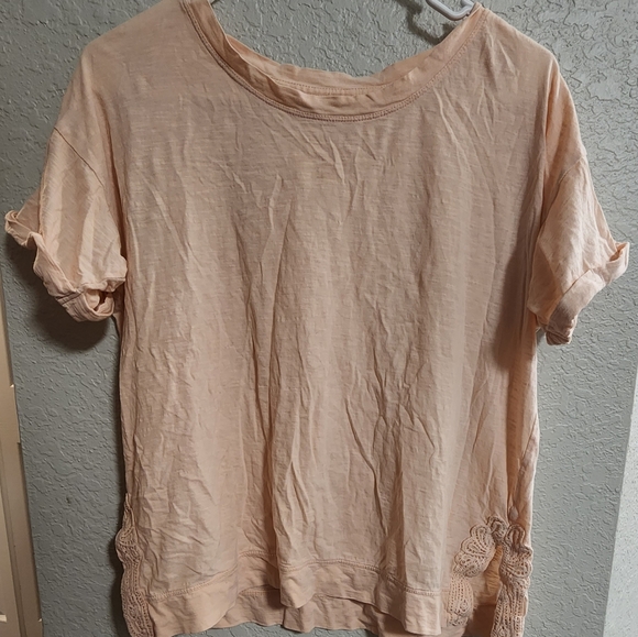 Ann Taylor Loft Peach Tee - Picture 2 of 4